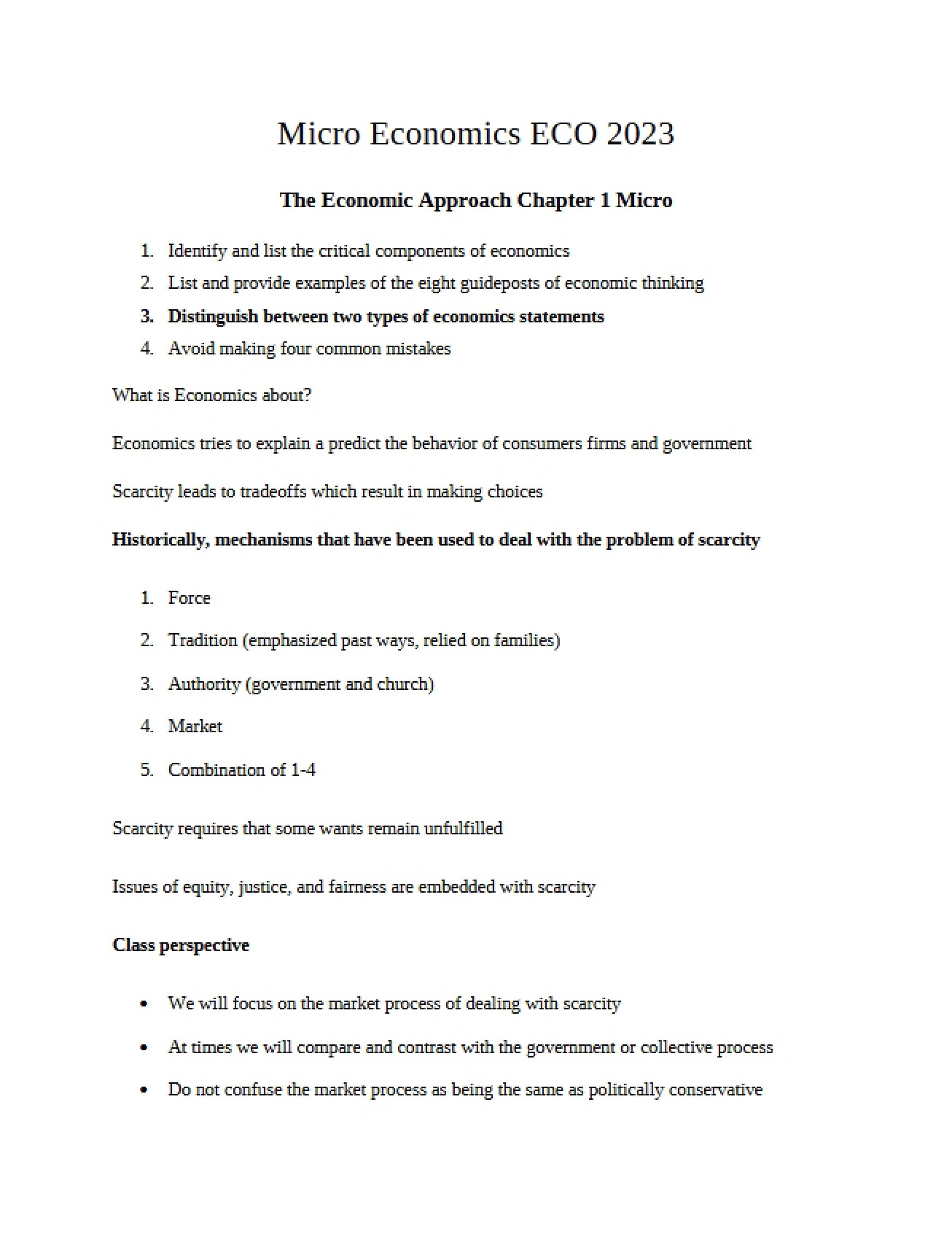 Introduction to Microeconomics