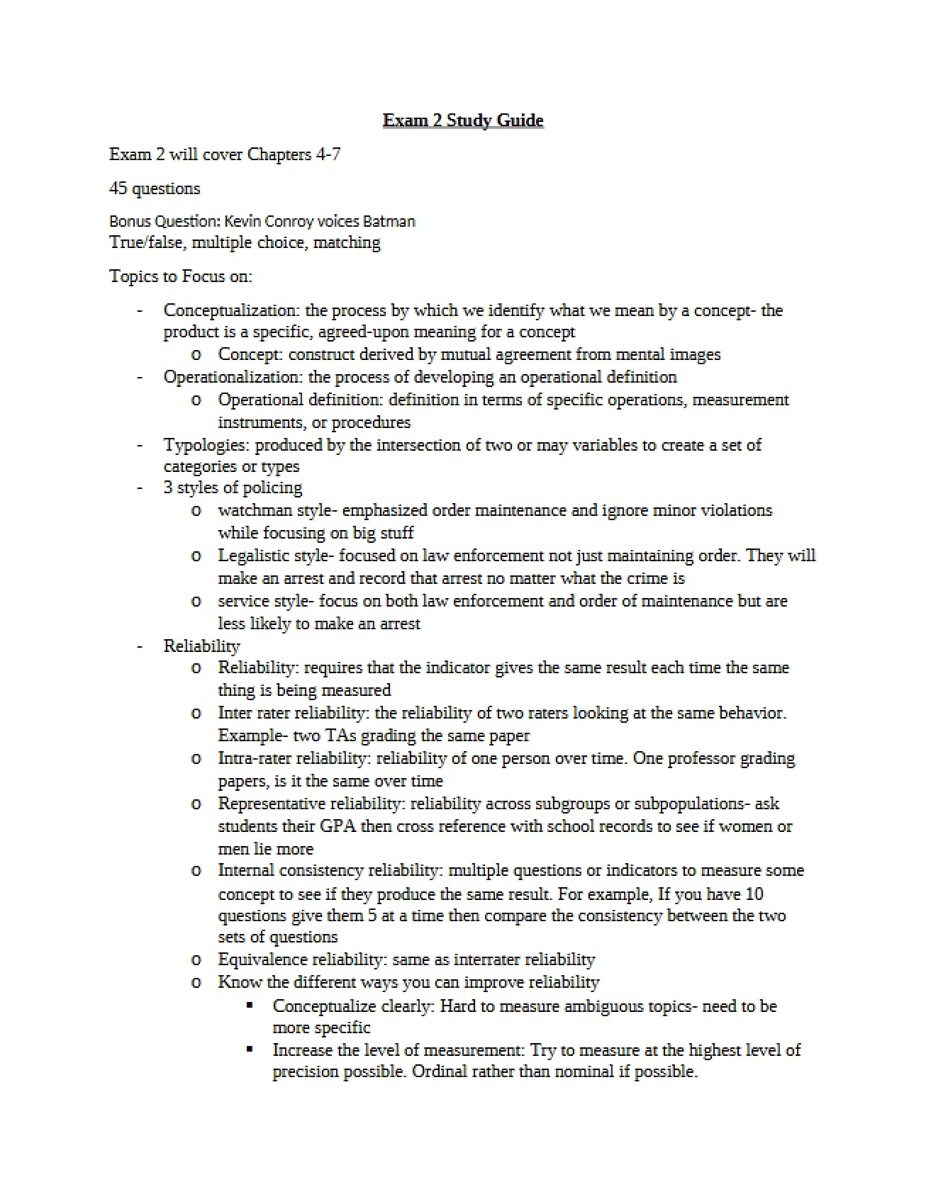 Comprehensive Study Guide for the Second Exam