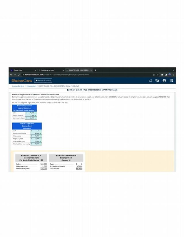 MGMT E 2600 Fall 2023 Midterm Exam Problems Set 1
