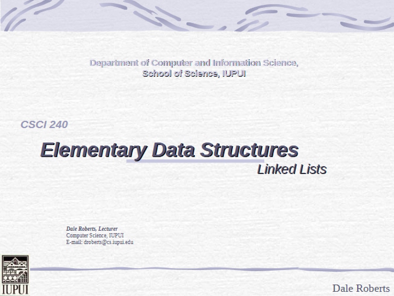 Basic Structures of Data