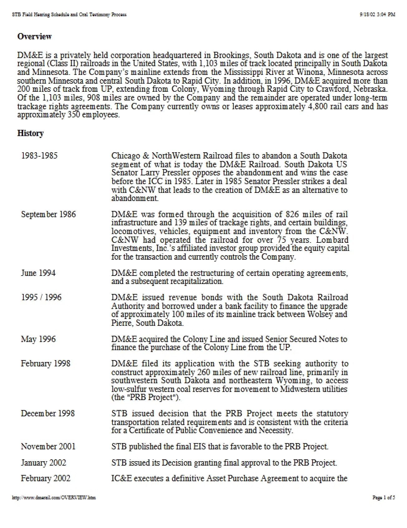 Historical Overview