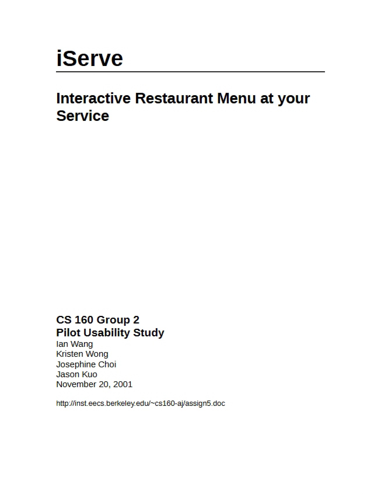 Interactive Restaurant Menu