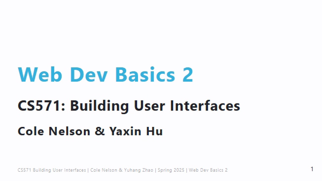 Basics of Web Development 2