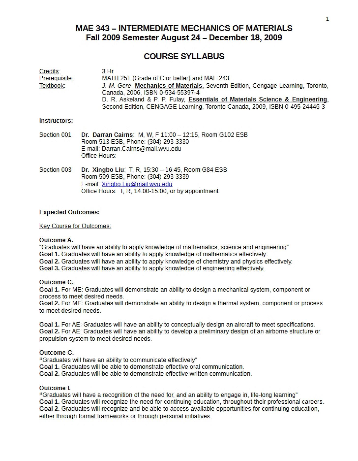 Course Syllabus