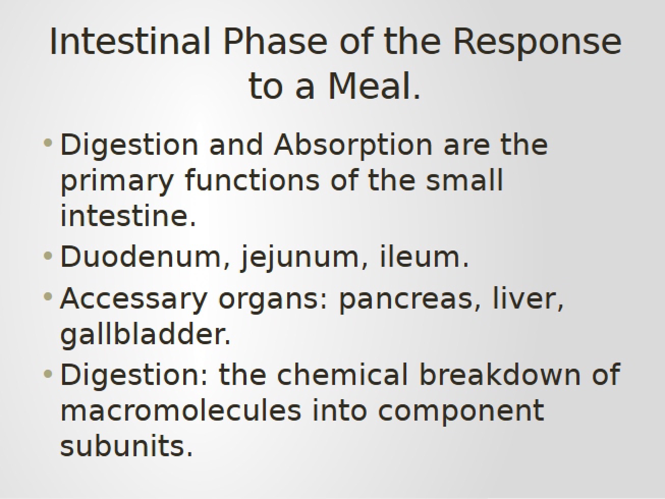 First Part Intestinal Phase