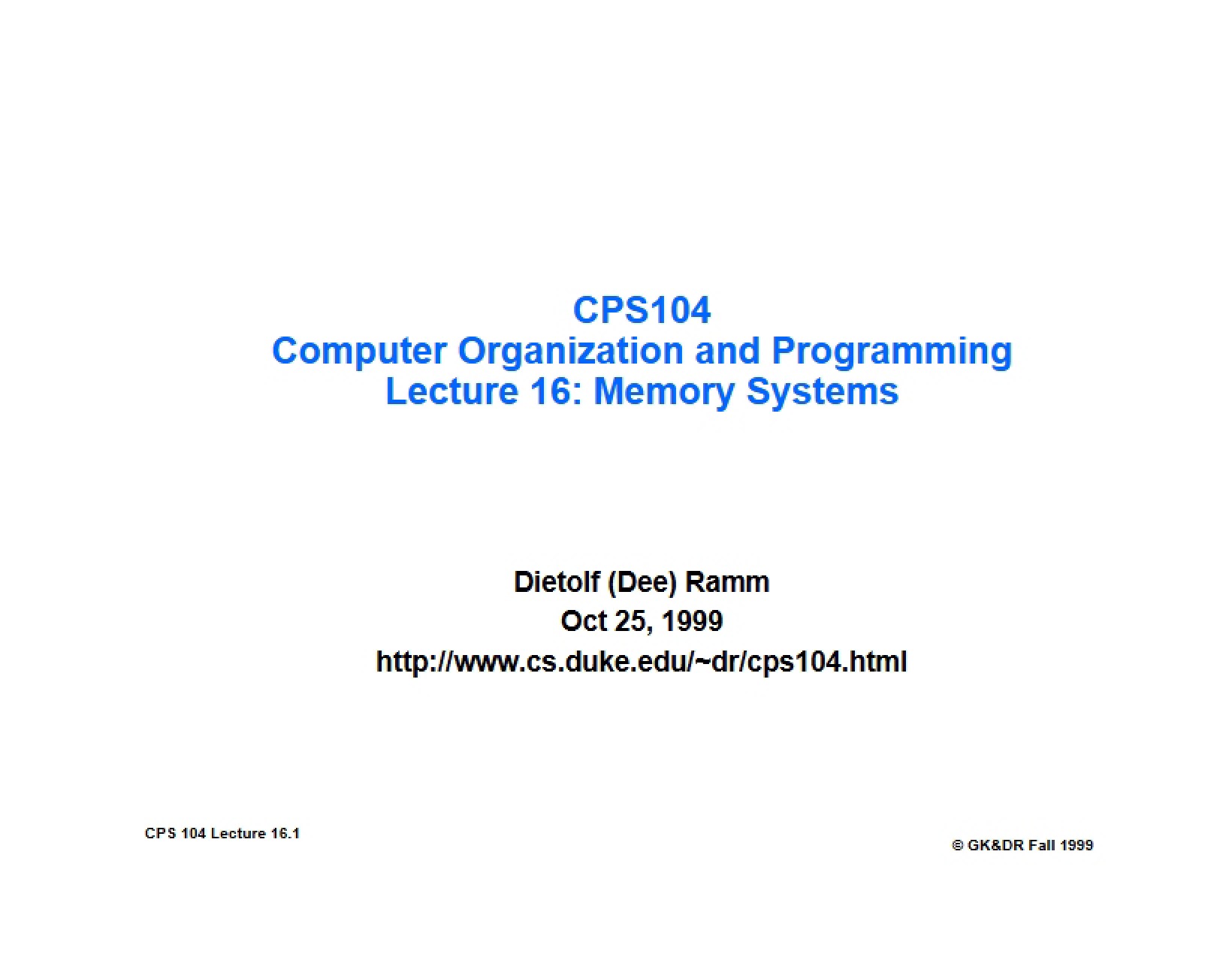 Session 16 Lecture