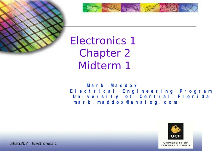Electronics 1 - Transformer Polarity and Output