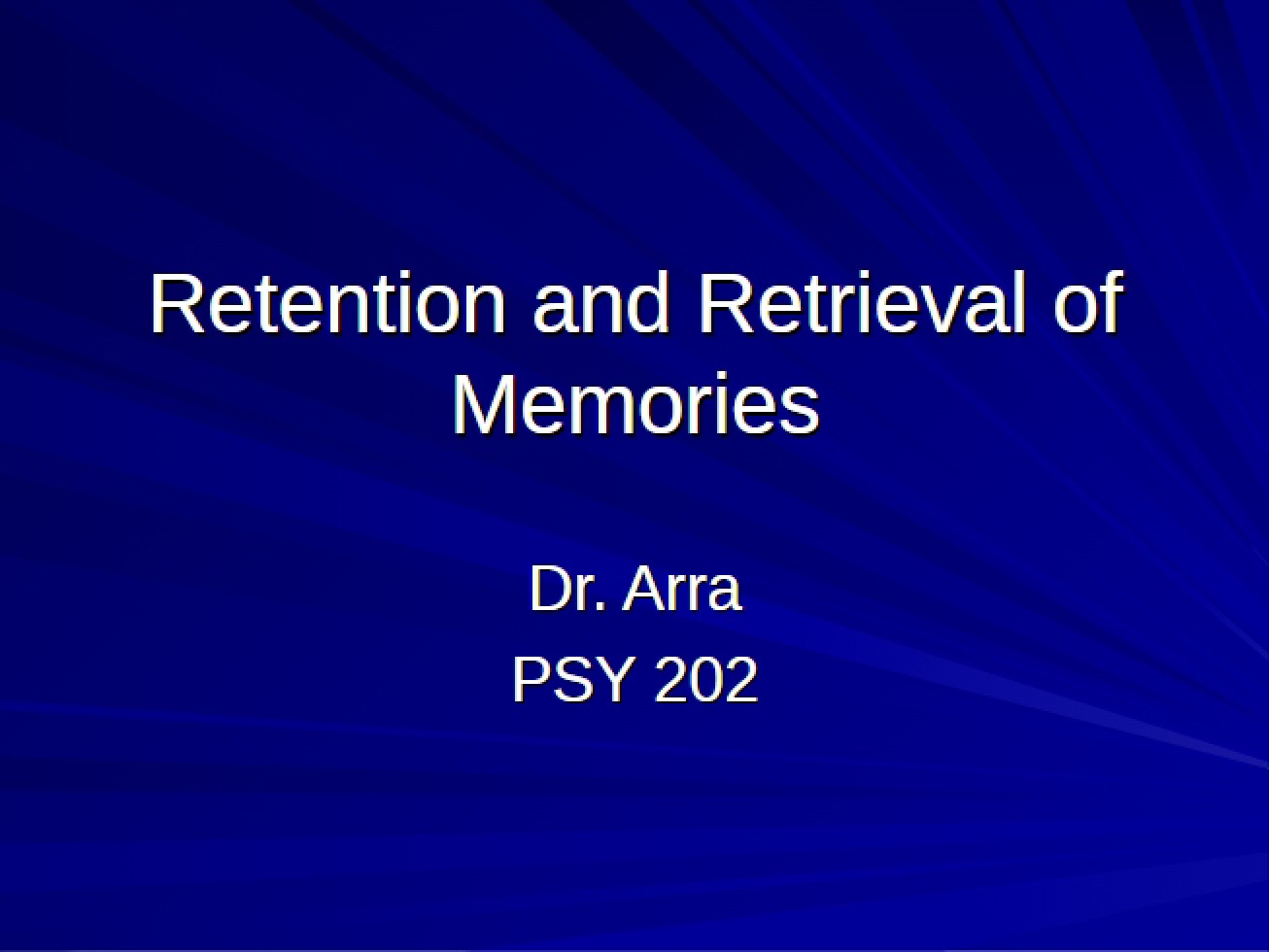 Memory Retrieval and Retention