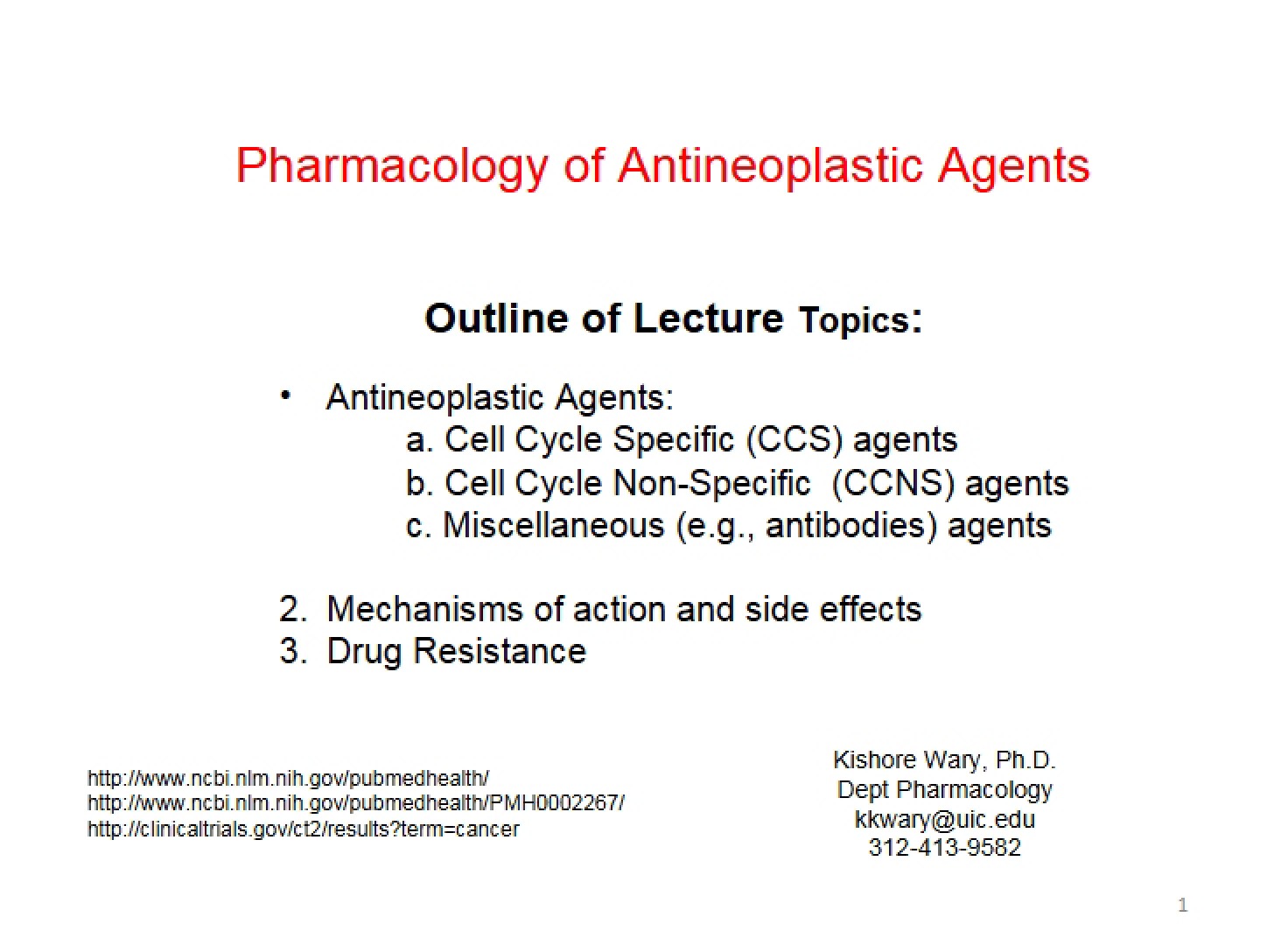 Agents for Cancer Treatment
