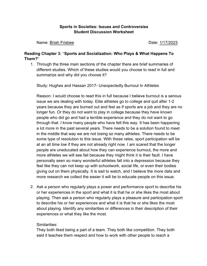 HHP 411 - Chapter 3