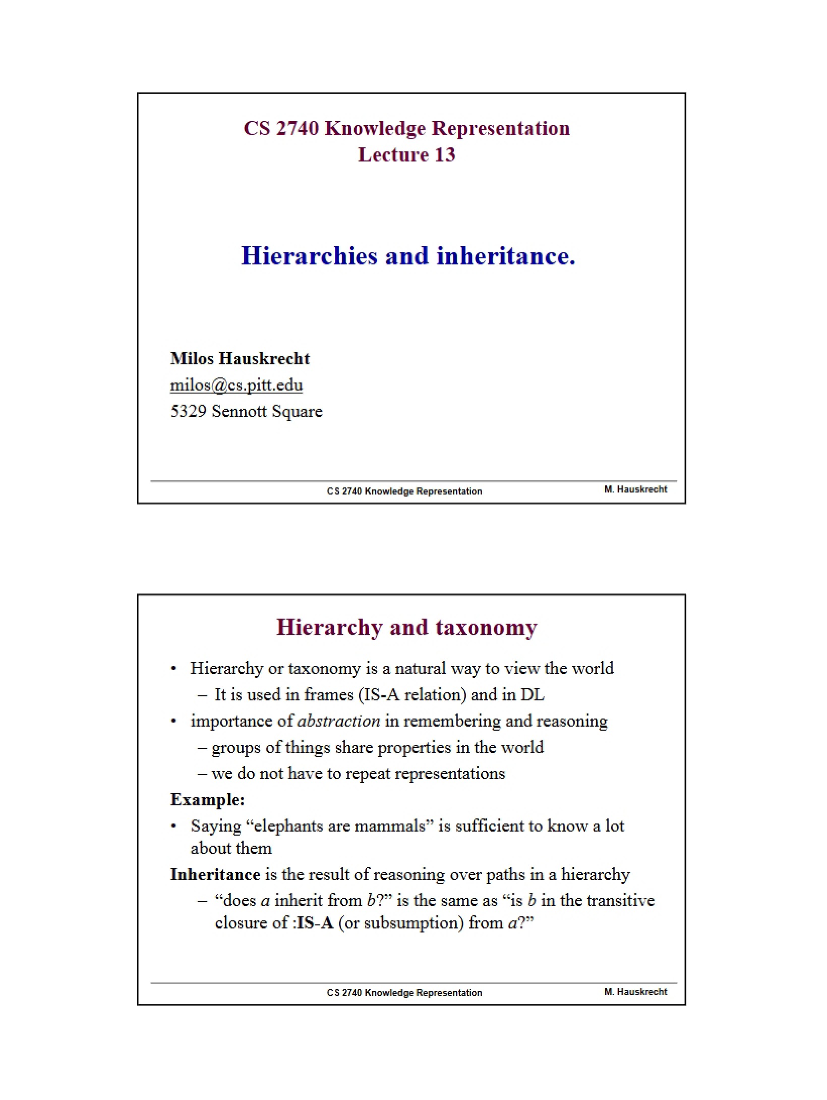 Principles of Representing Knowledge