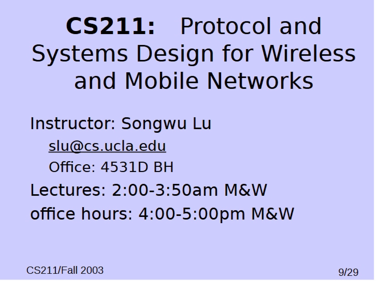 Design of Systems and Protocols