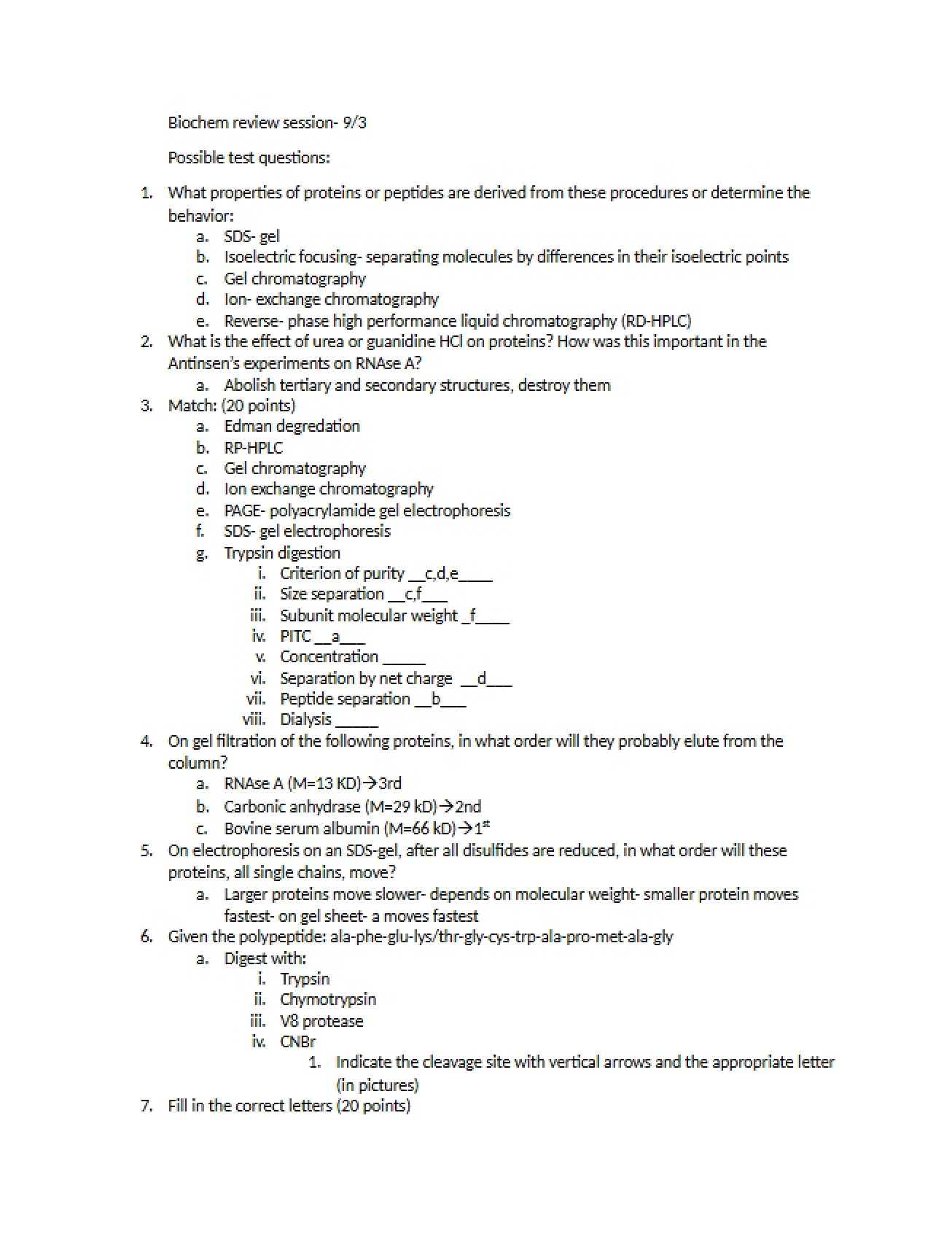 Biochemistry Review