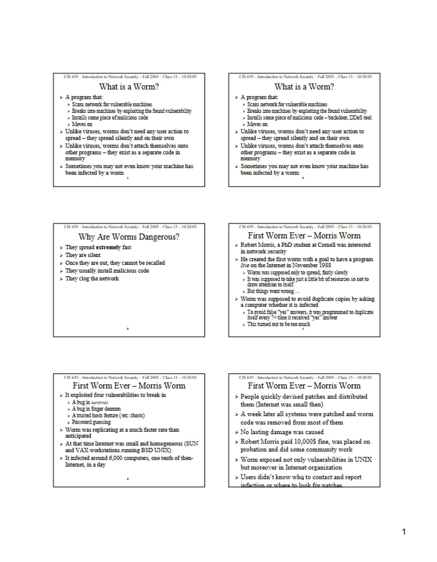Worm Definitions