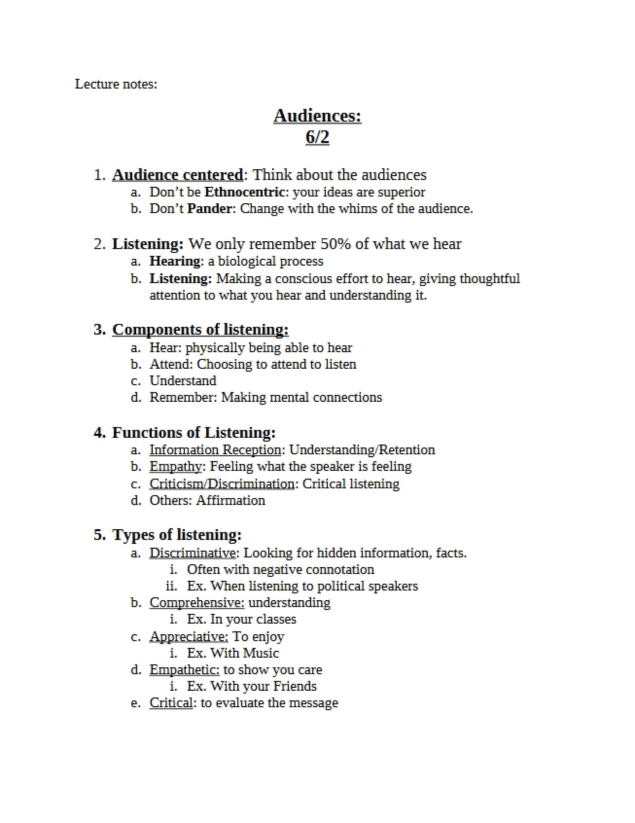 Understanding Audiences