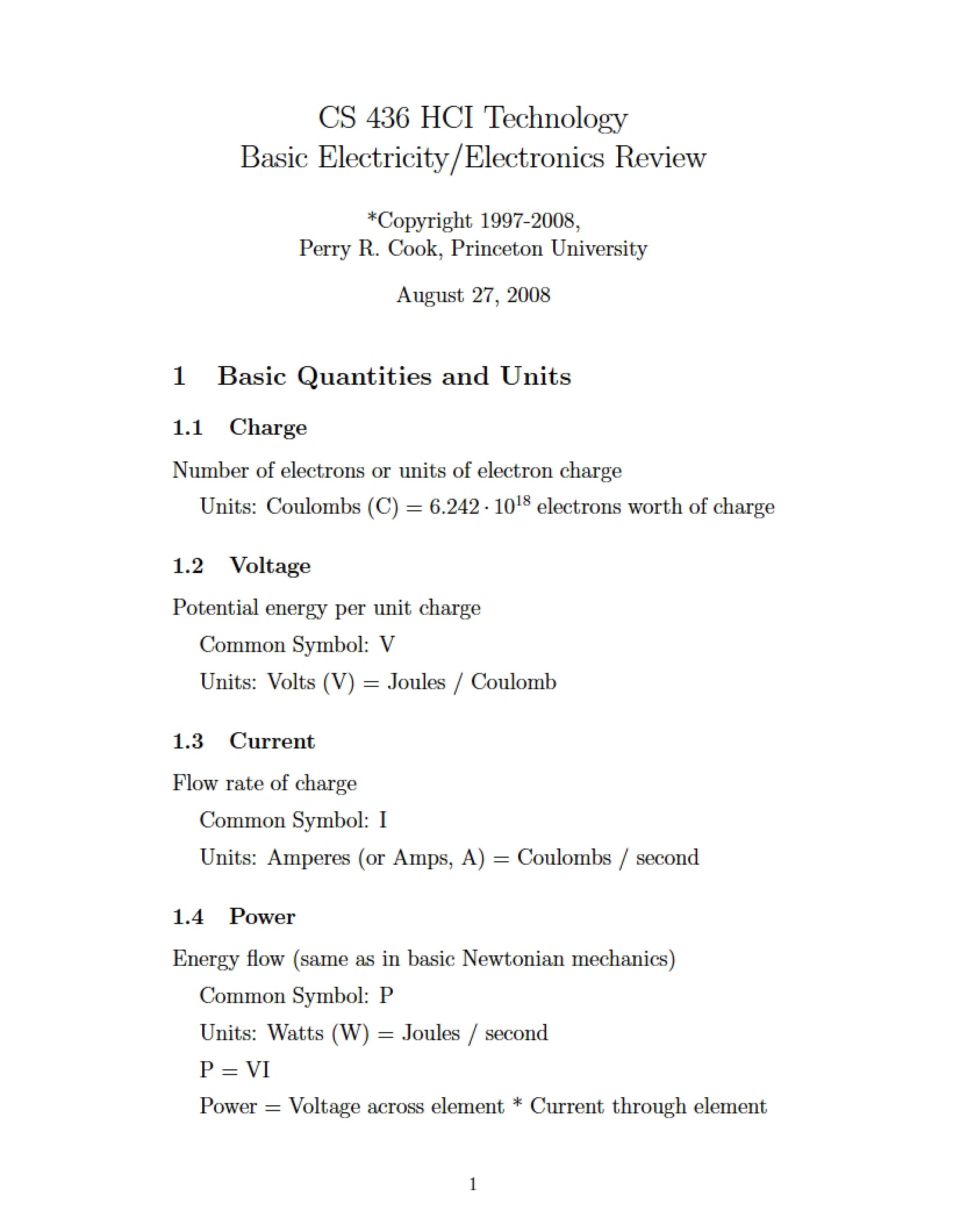 Units and Basic Quantities