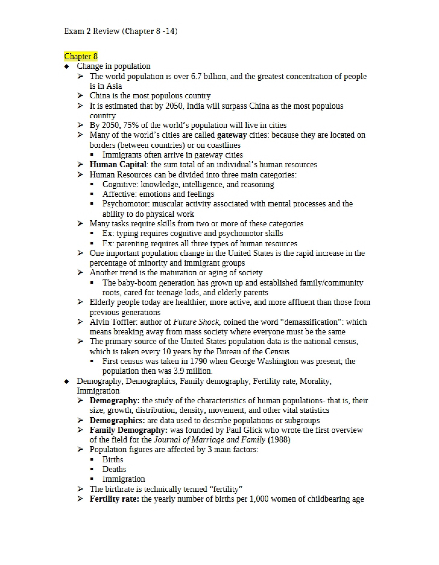 Section 8 Subject Review