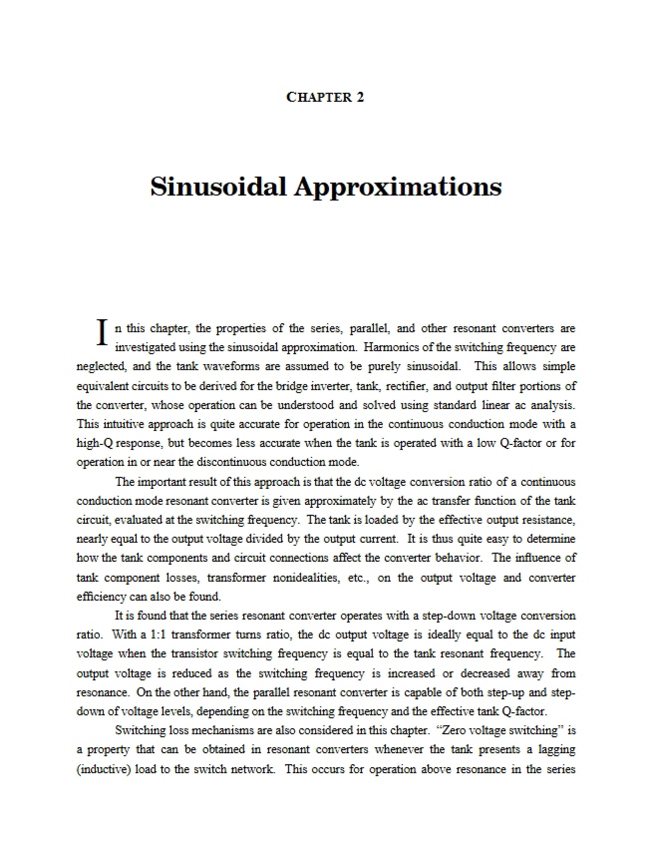 Applying Sinusoidal Approximations