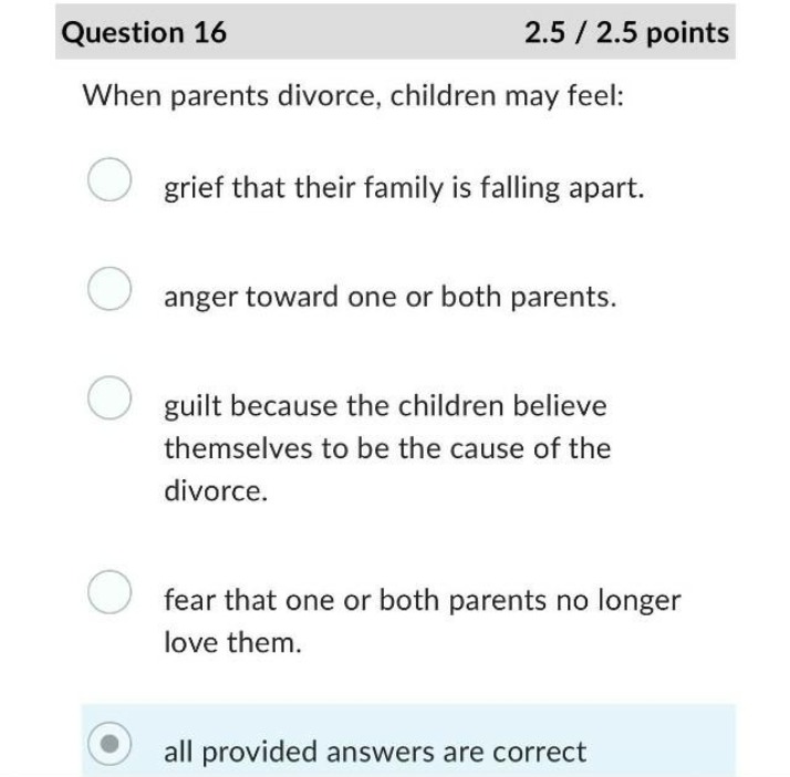 Emotional Impact of Divorce on Children