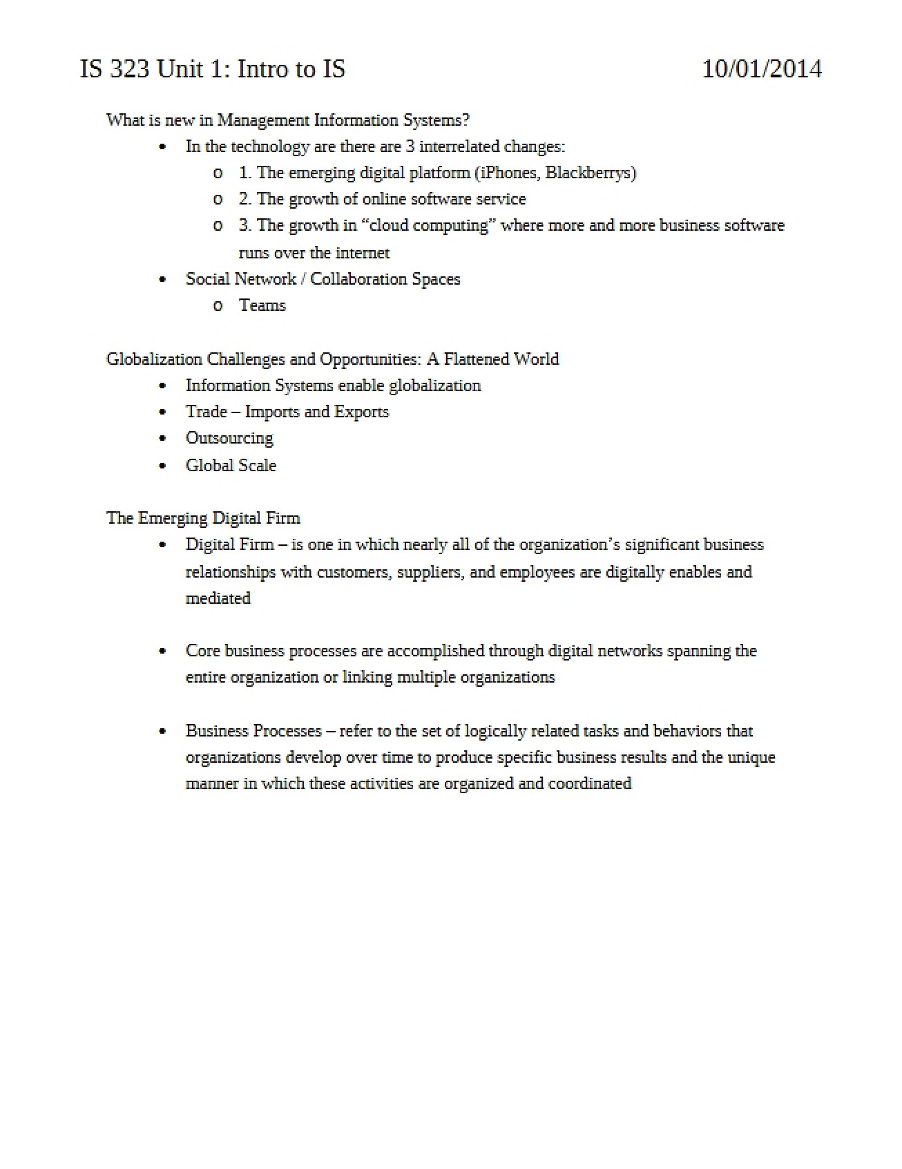 Information Systems for Management