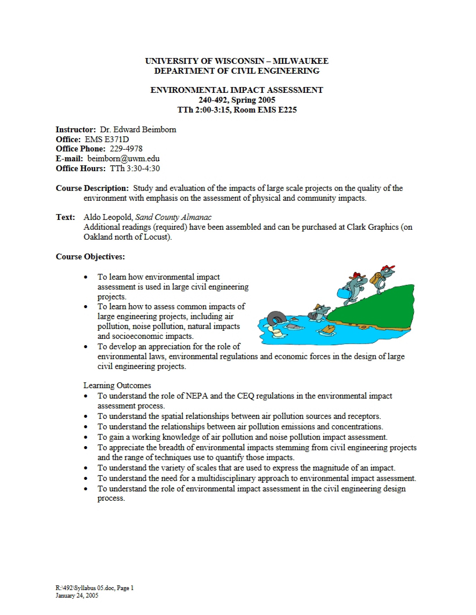 Syllabus Environmental Impact Assessment