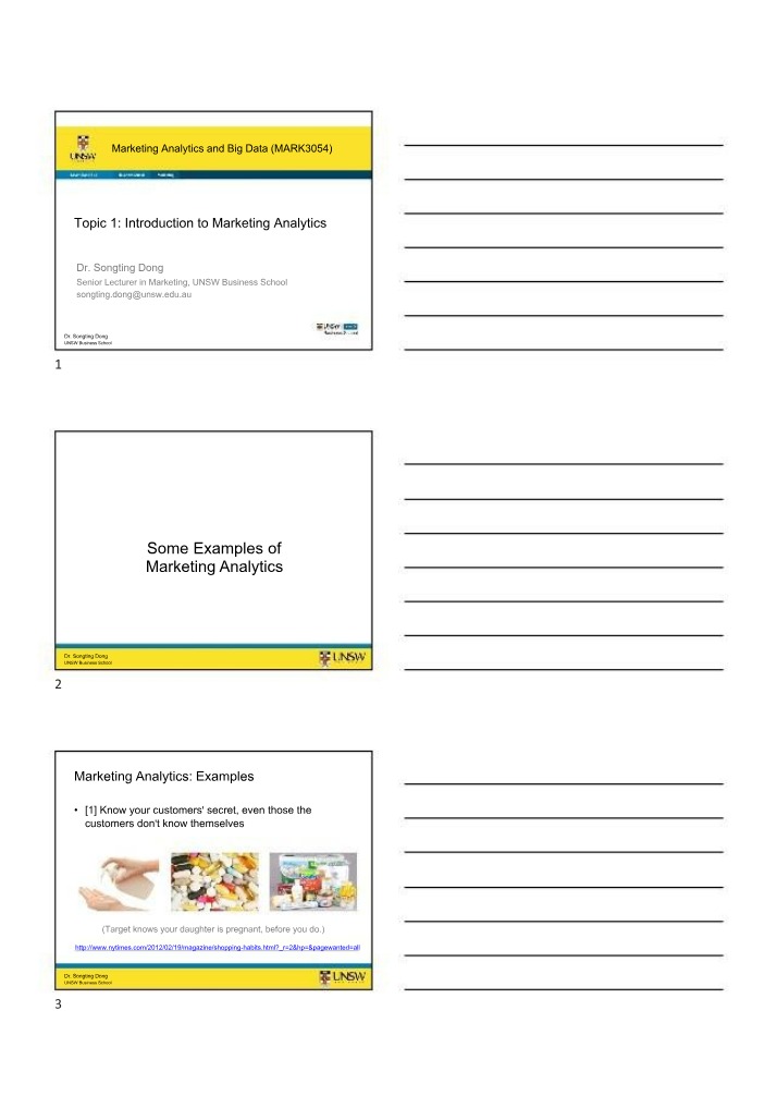 Topic 1 Handouts - Introduction to Marketing Analytics