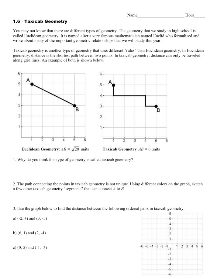 Taxicab Geometry 1.6