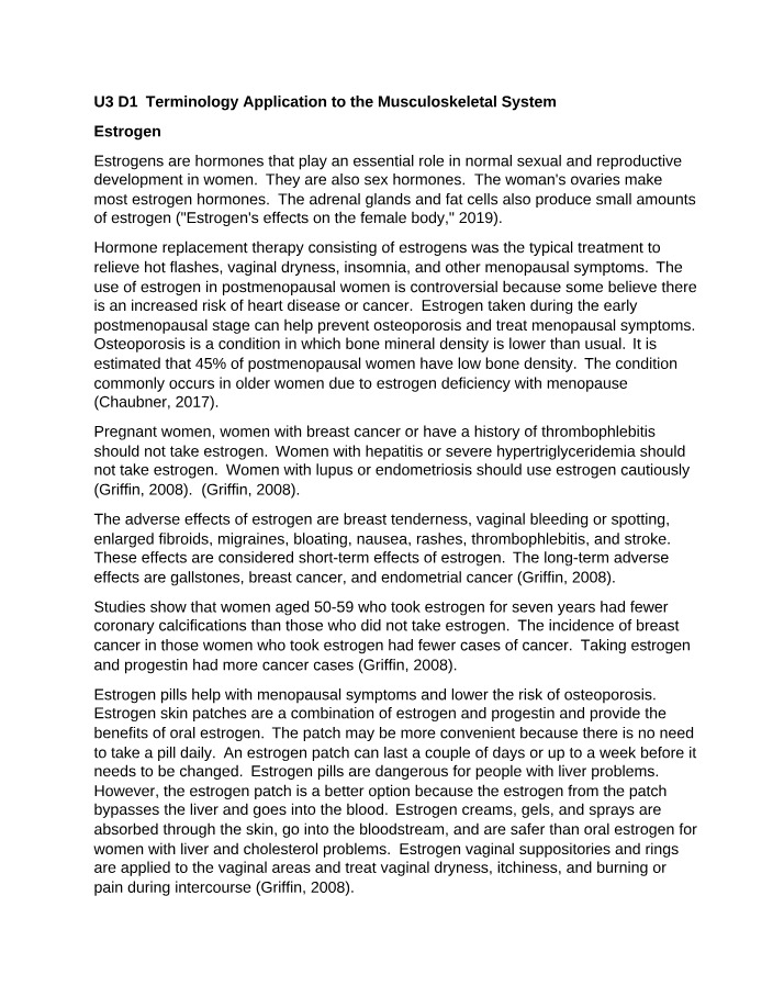Terminology Application for the Musculoskeletal System - U3 D1