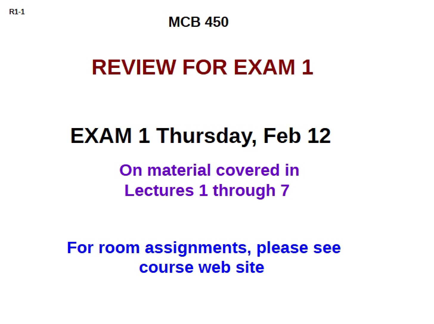 Exam 1 Review Notes
