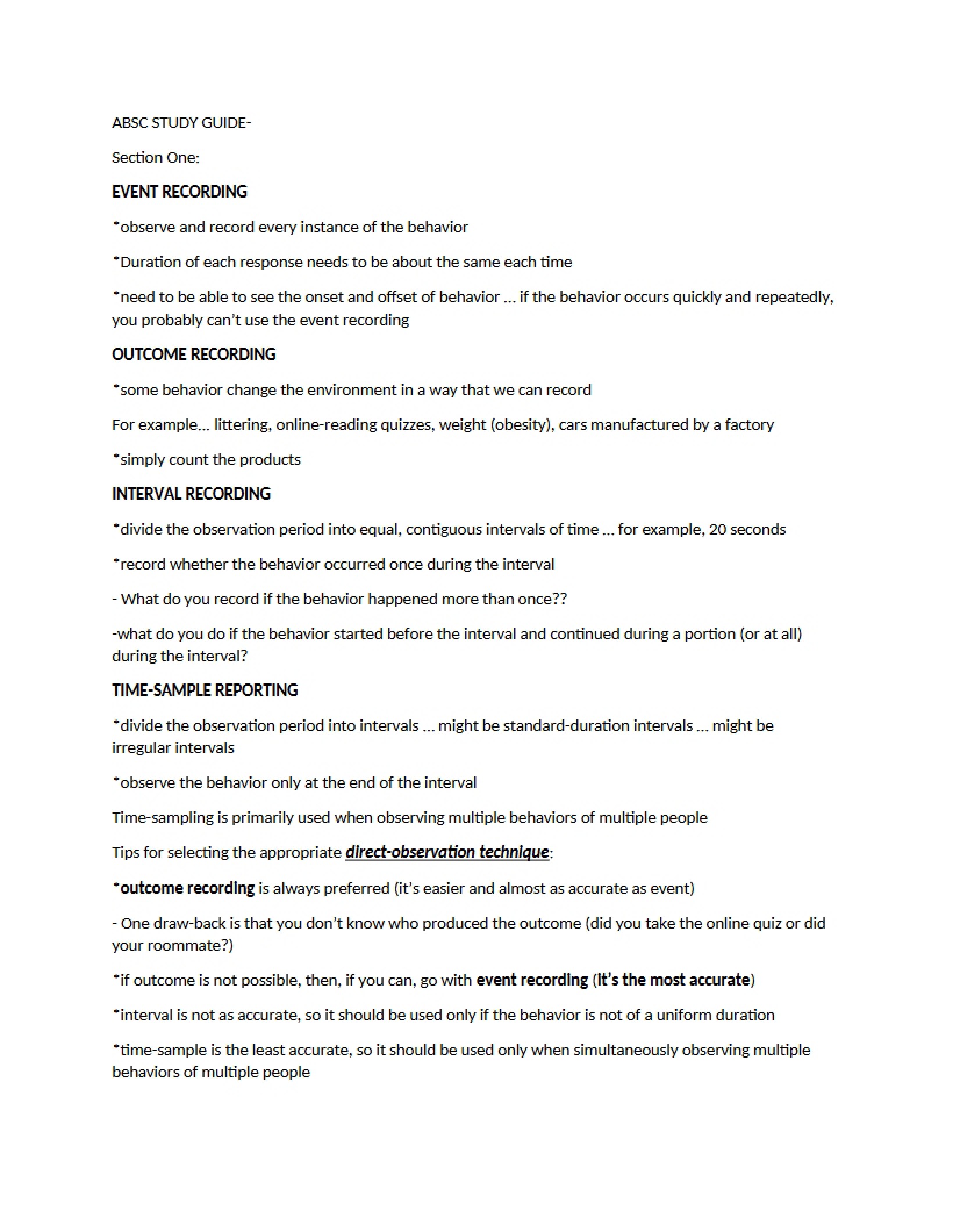 Course Study Guide
