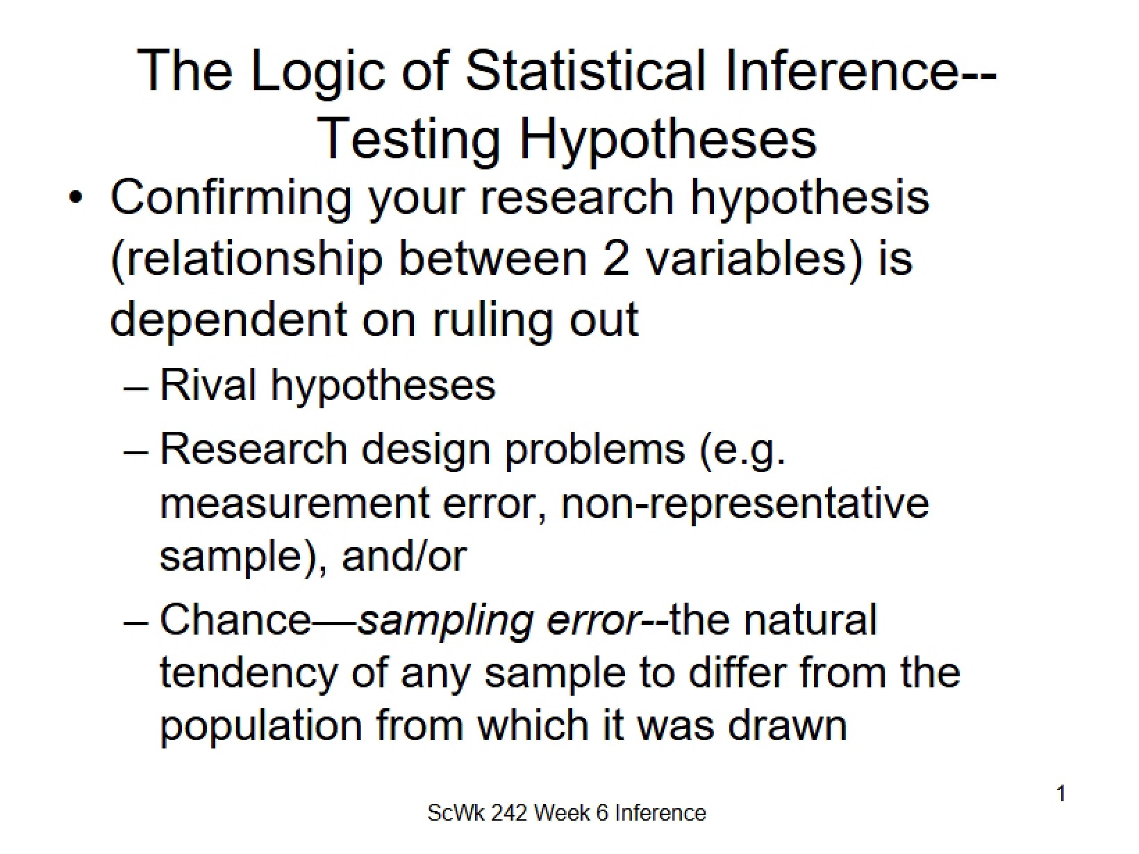Statistical Inference