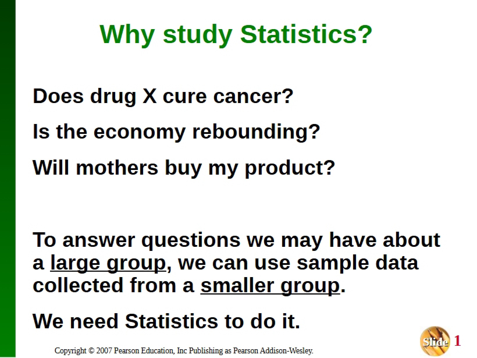 Elementary Statistics Lecture Notes