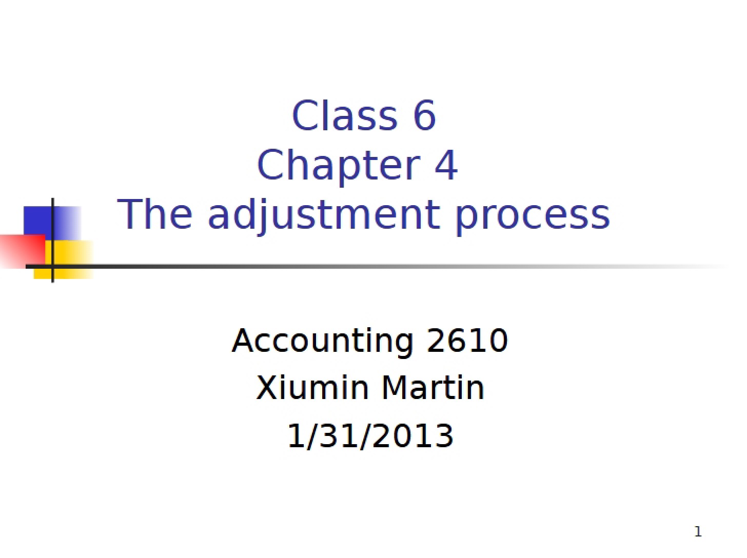 Student Notes Chapter Four (Class 6)