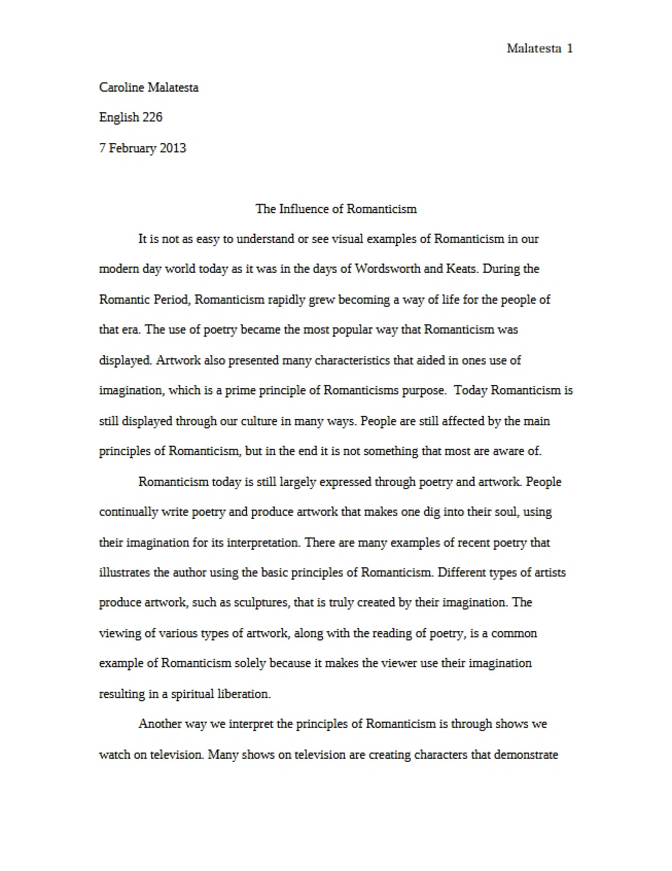 Romanticism's Influence on British Literature