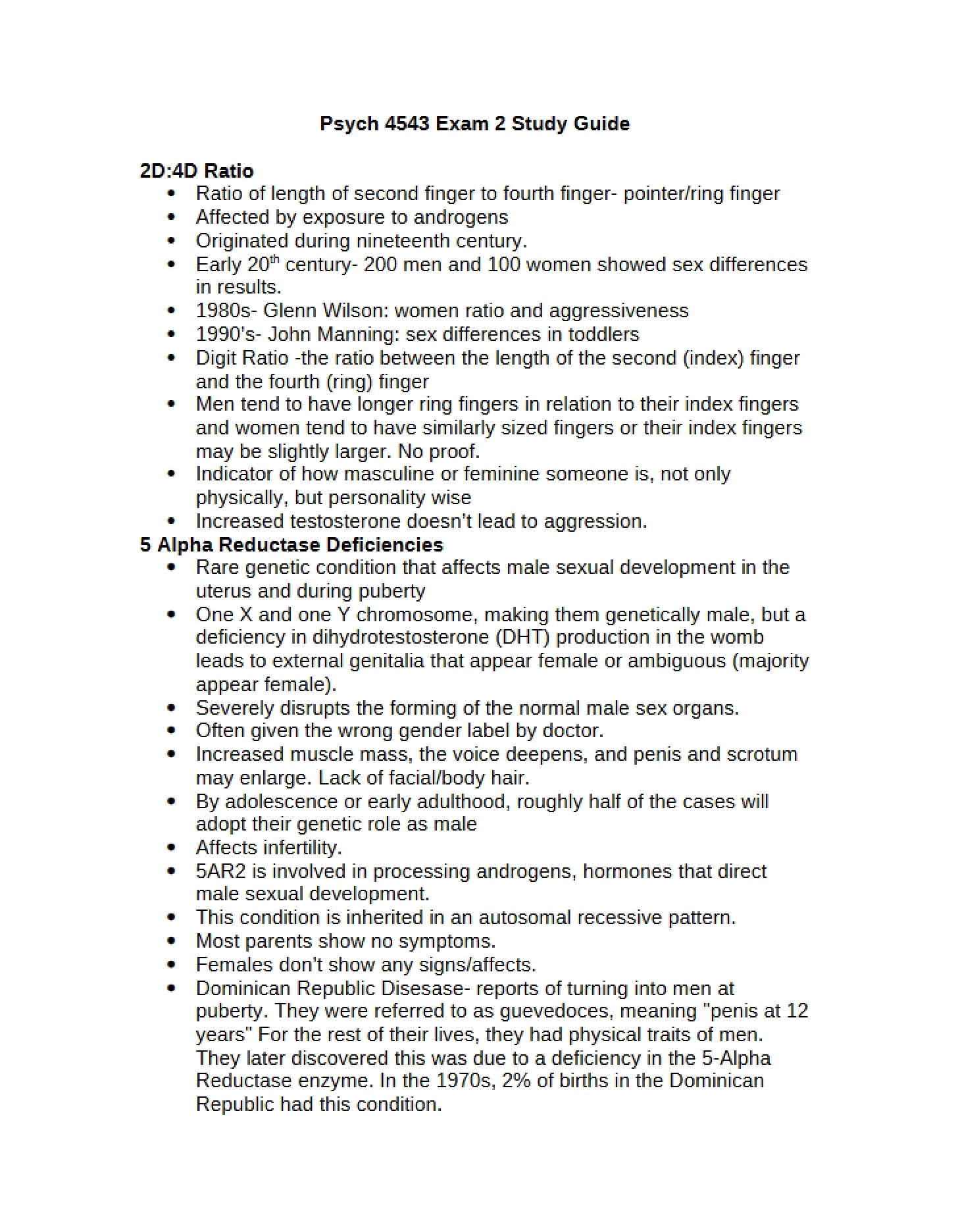 Guide for Exam 2