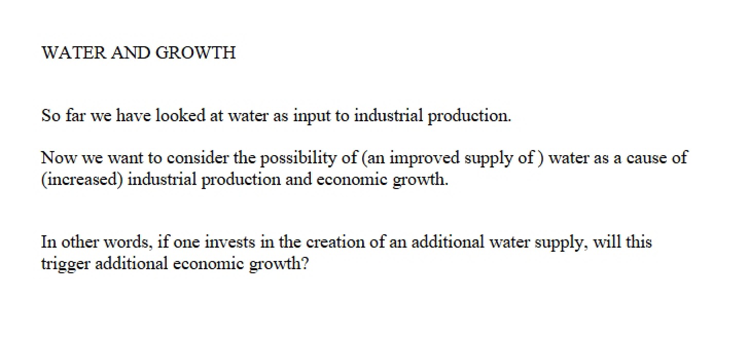 Growth and Water Resources