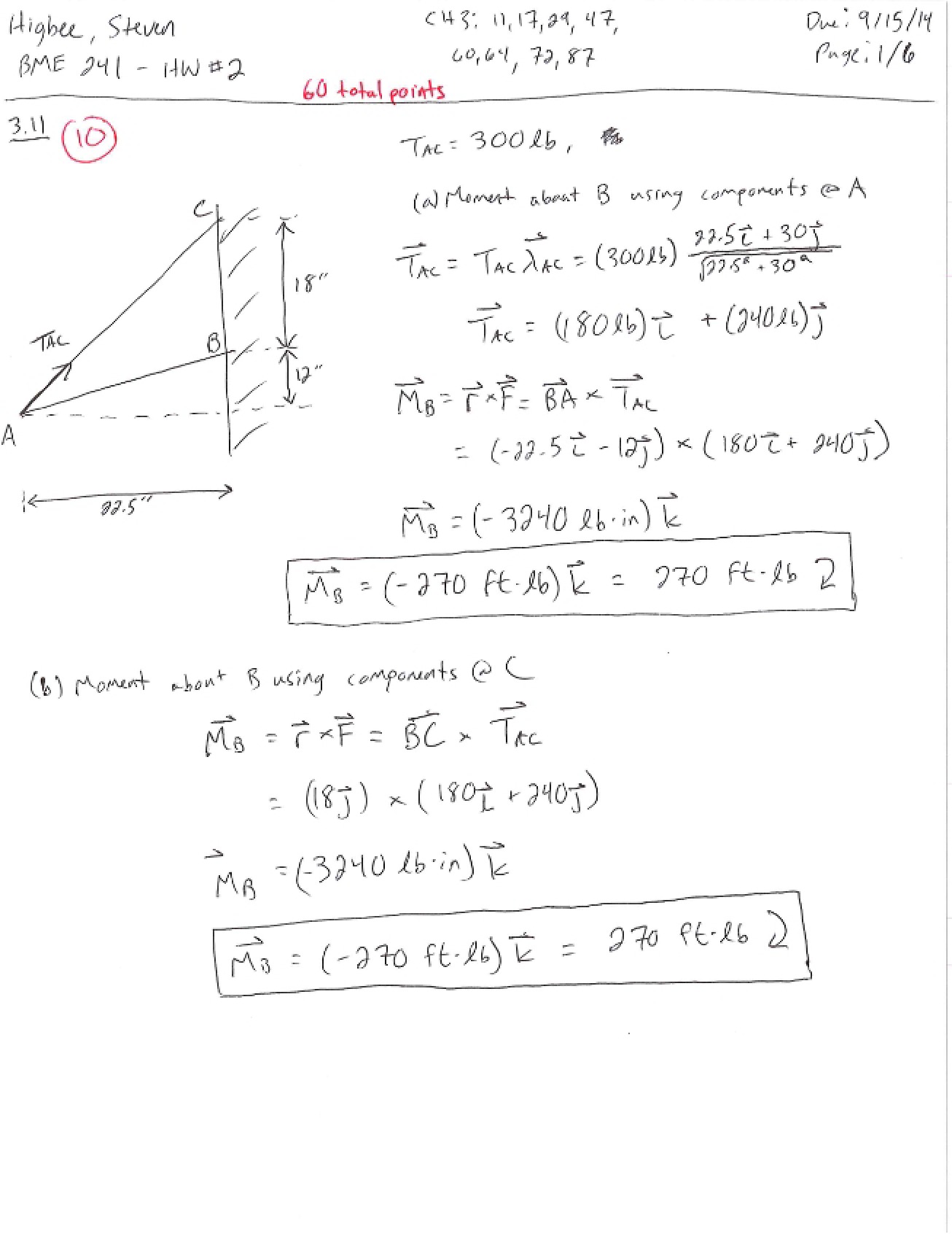 Homework Two Solutions
