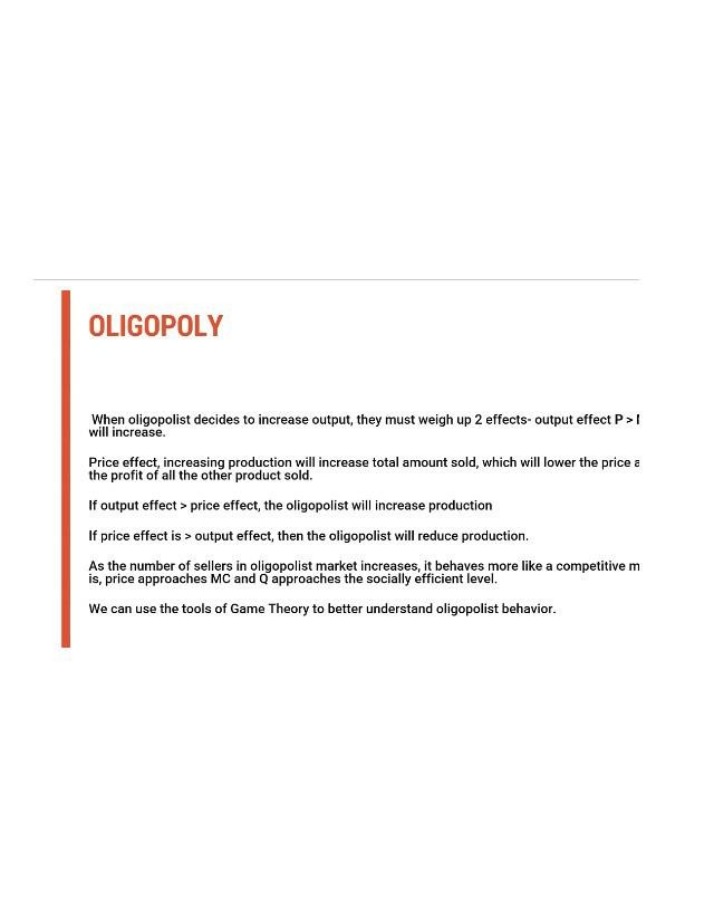 Oligopoly in Economics