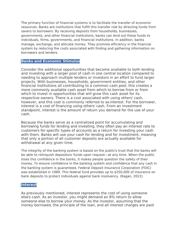 Money Supply - The Role of Banks