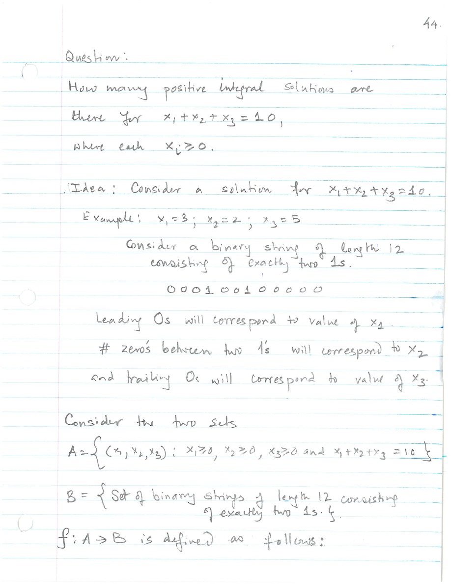 Examples - Pigeon Hole Principle and Combinatorics
