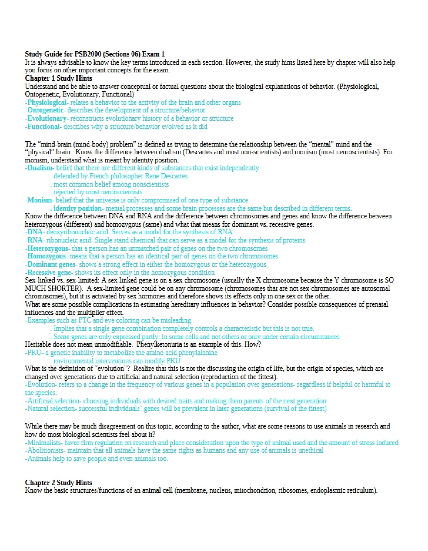 Test 1 - PSB 2000