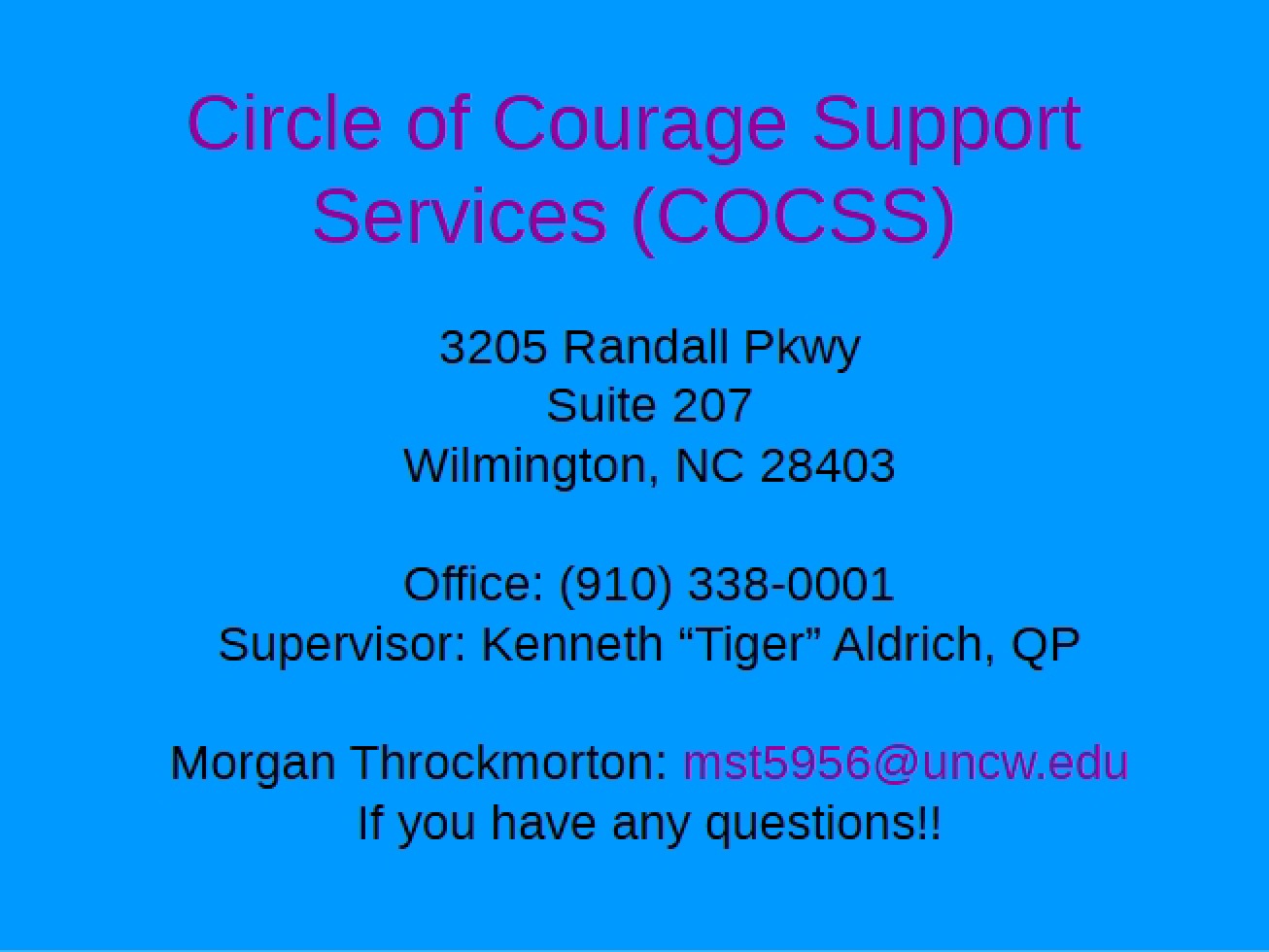 Support Services Circle of Courage