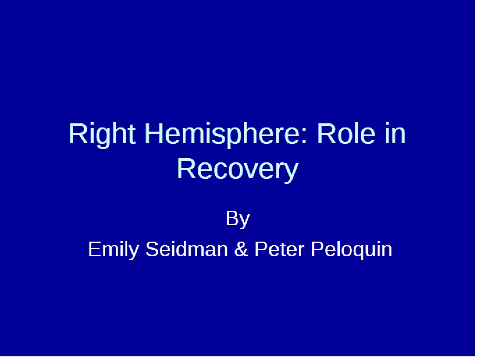 Recovery Role
