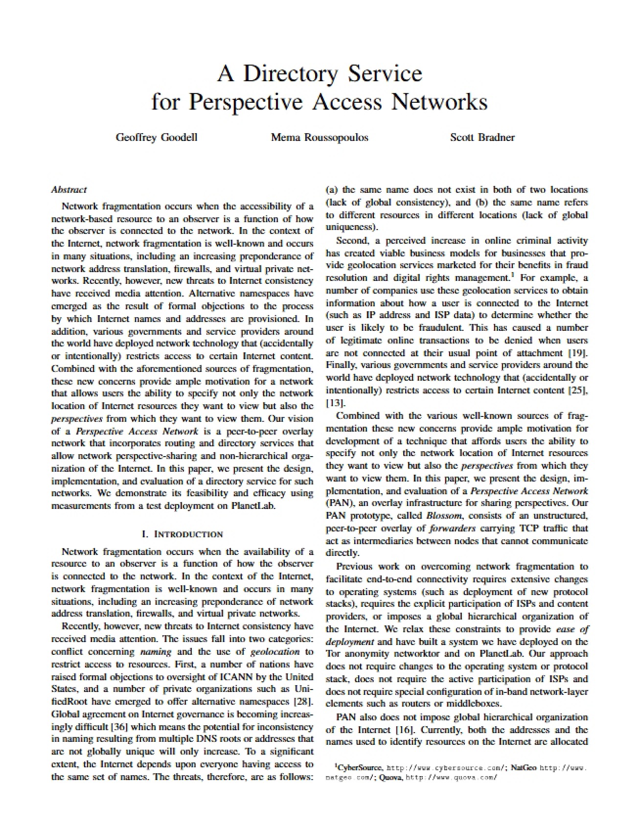 Directory Service for Massively Parallel Computing