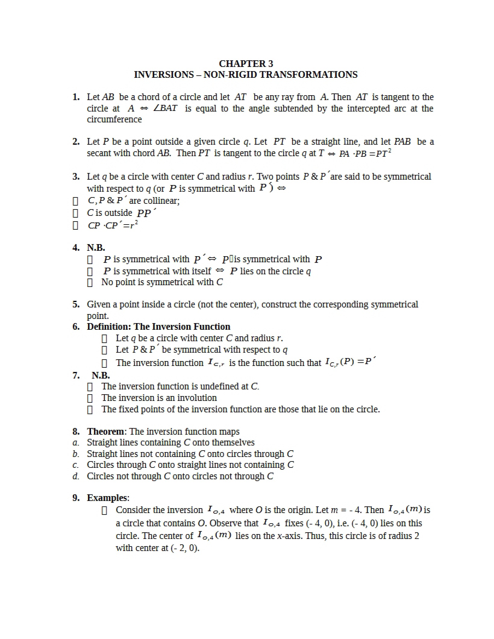 Non-Rigid Transformations Inversions
