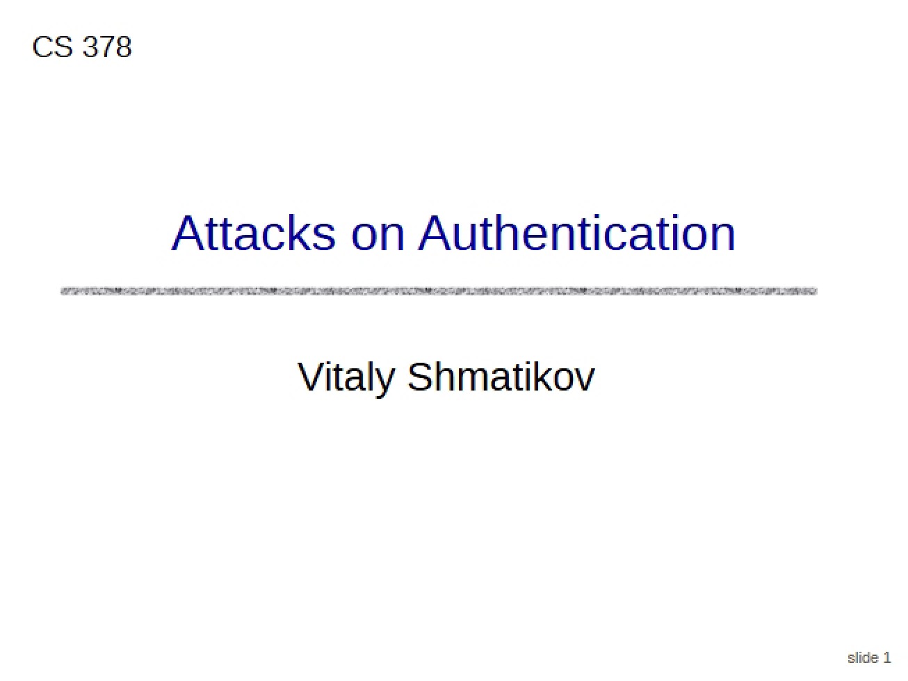 Attacks on Authentication Systems