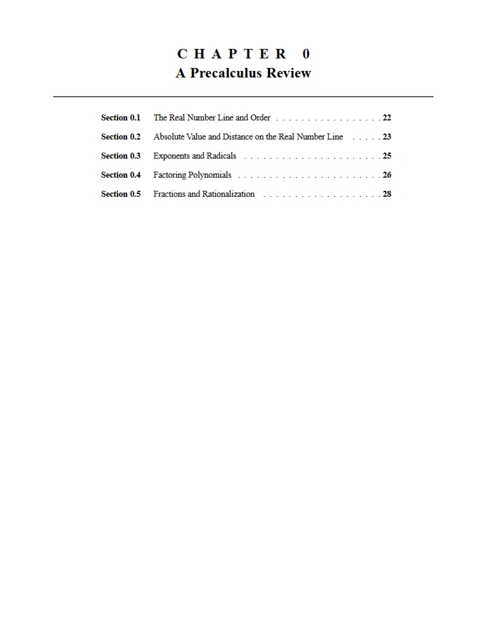 Reviewing Precalculus
