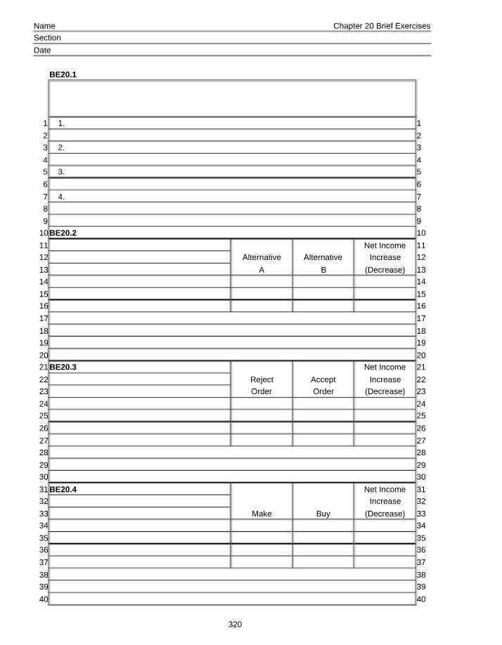 Incremental Analysis - Kimmel Accounting Chapter 20