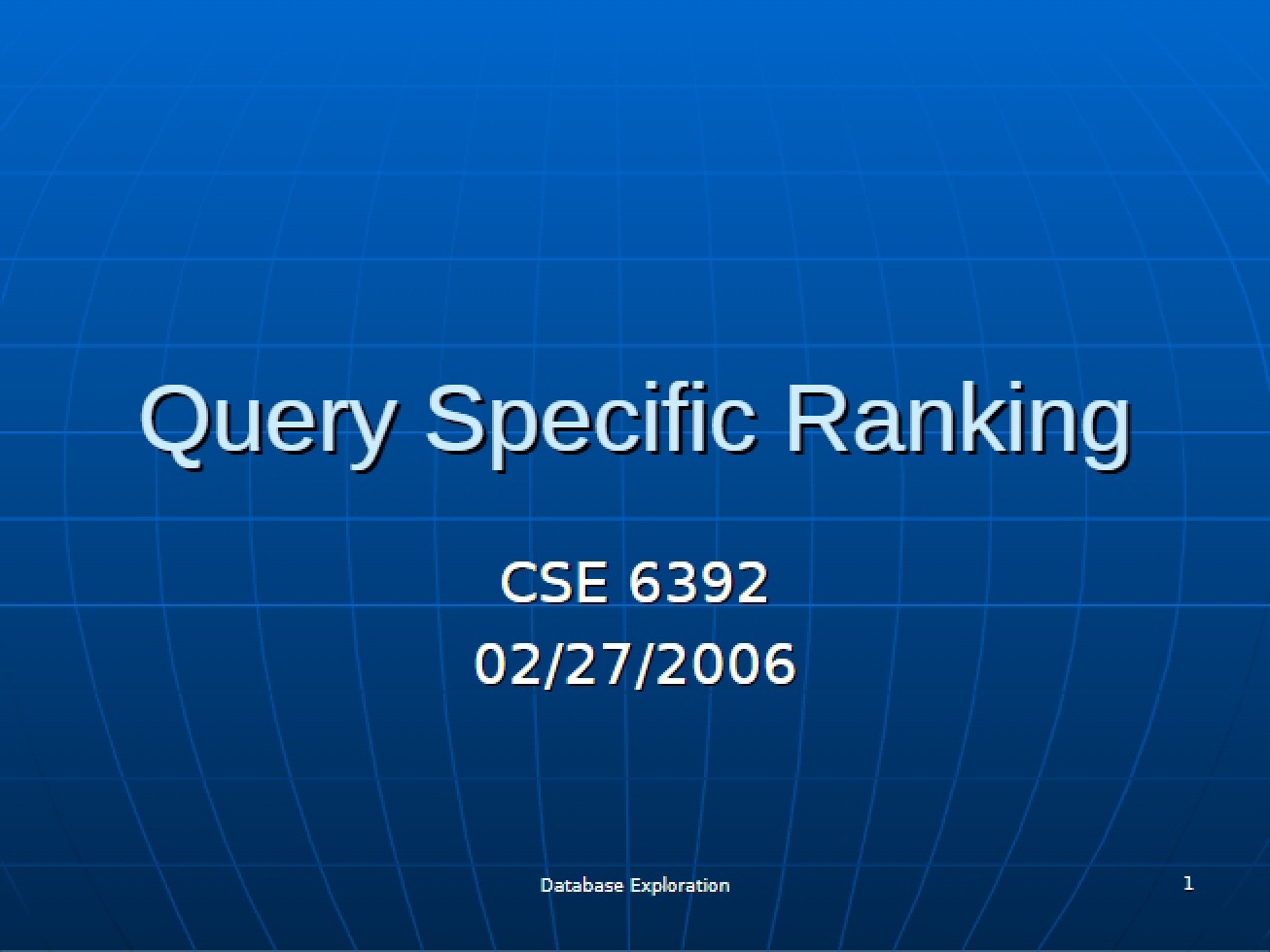 Ranking Specific to Query