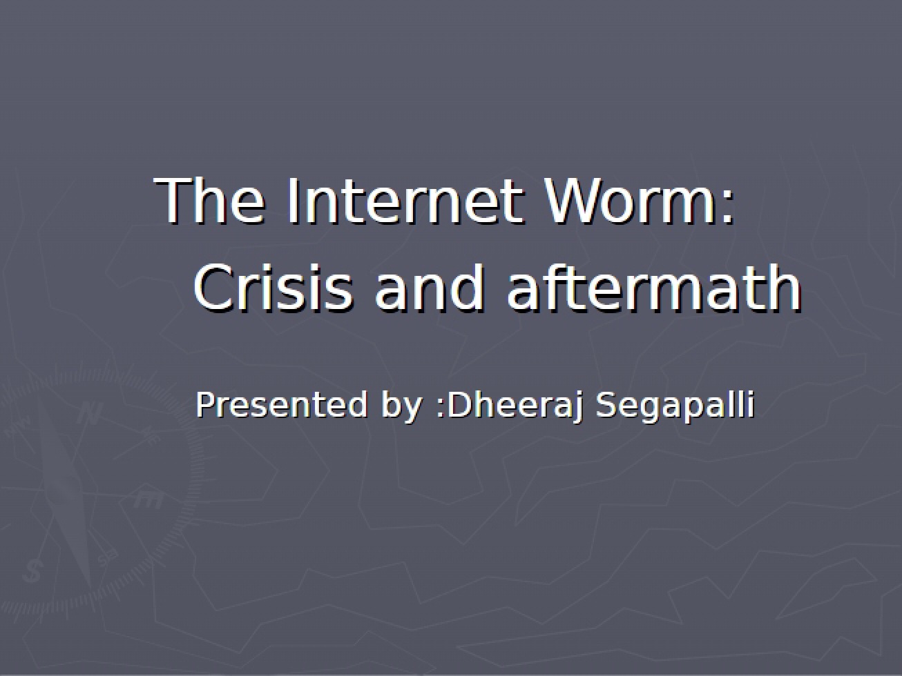 Aftermath of the Internet Worm Crisis